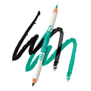 Lápiz Delineador Doble Para Ojos Negro - Verde Color Trend LÁPIZ DELINEADOR DOBLE PARA OJOS NEGRO - VERDE COLOR TREND
